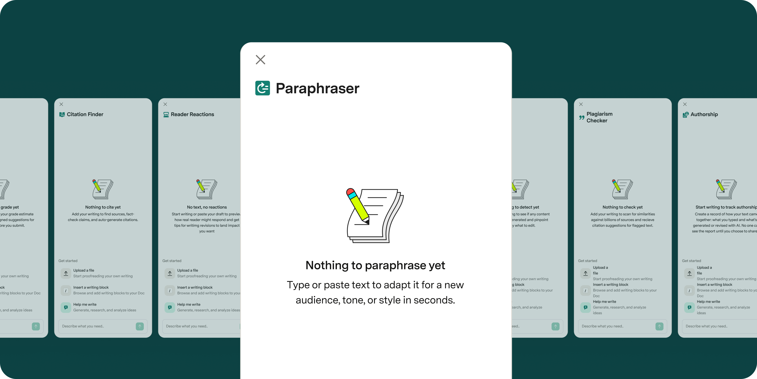Blank-state pattern applied across multiple Grammarly agents
