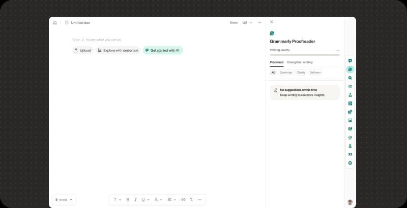Early placement explorations for quick-start actions