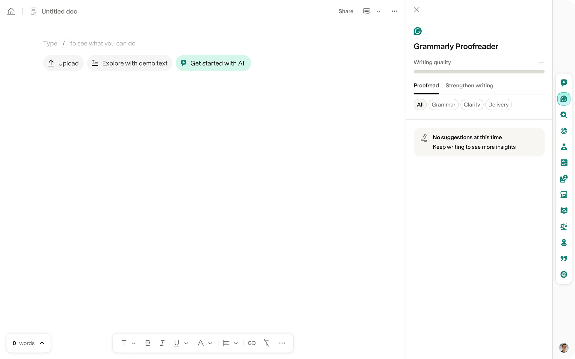 Early placement explorations for quick-start actions